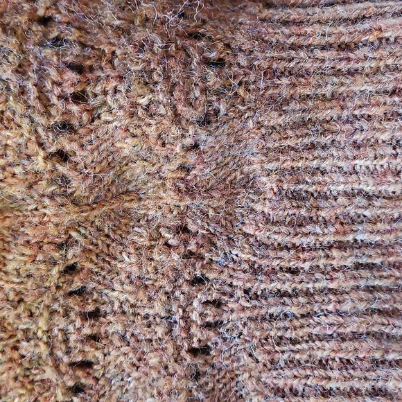 Knox Rose Brown/Red/Tan Gradient Open Knit Pullover Sweater, Sz XS - Picture 9 of 9